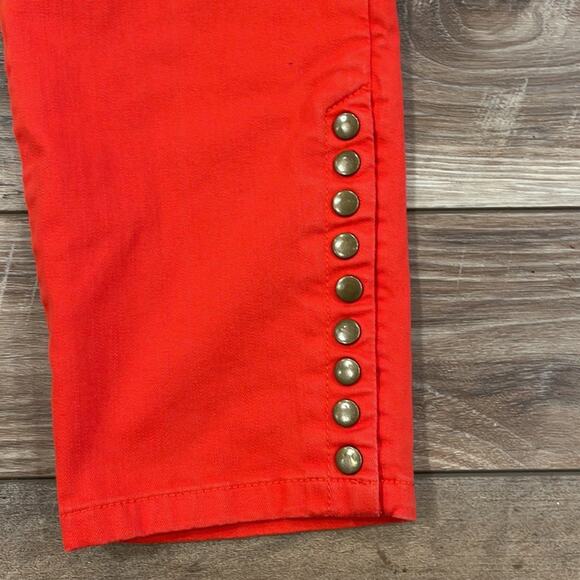 SOFT SURROUNDINGS Red Snap Up Metro Leggings Pull On Pant M - Picture 3 of 9